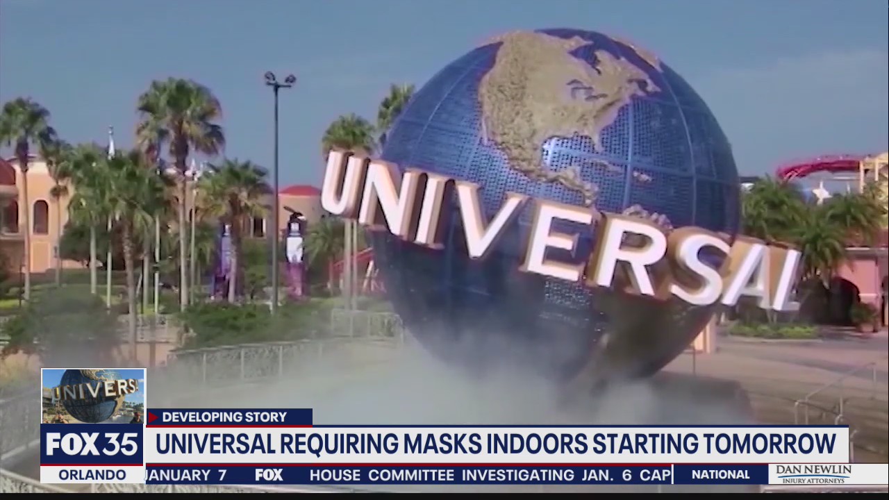Universal requiring masks indoors starting Friday