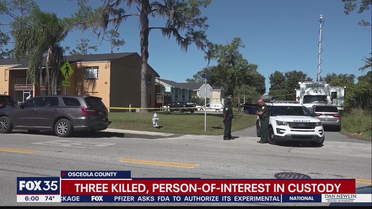 Sheriff: Man in custody after triple homicide in Osceola County