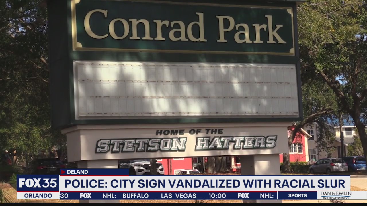 DeLand police investigating after racial slur discovered on city sign
