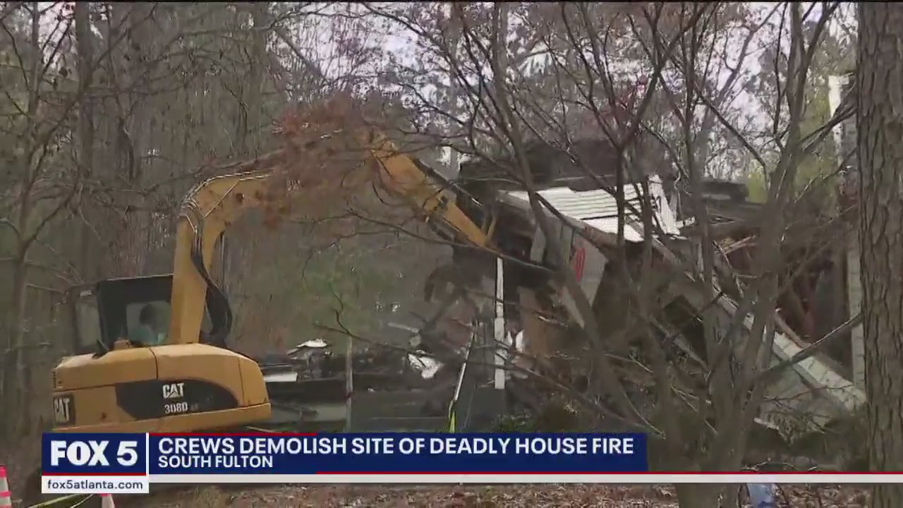 Home where 7-year-old, grandmother were killed in fire demolished