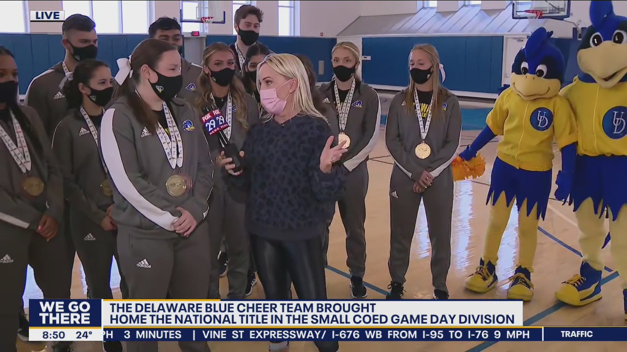The Delaware Blue Cheer Team brought home the national title in the small co-ed game day division