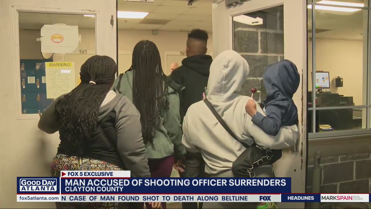 Man accused of shooting Clayton County officer surrenders