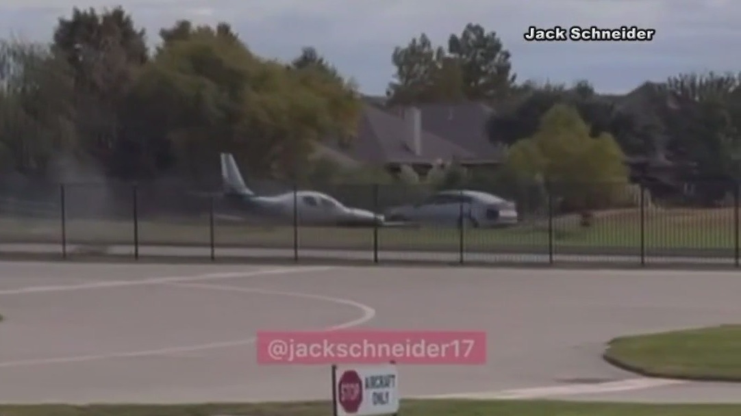 VIDEO: Plane crashes into car in McKinney