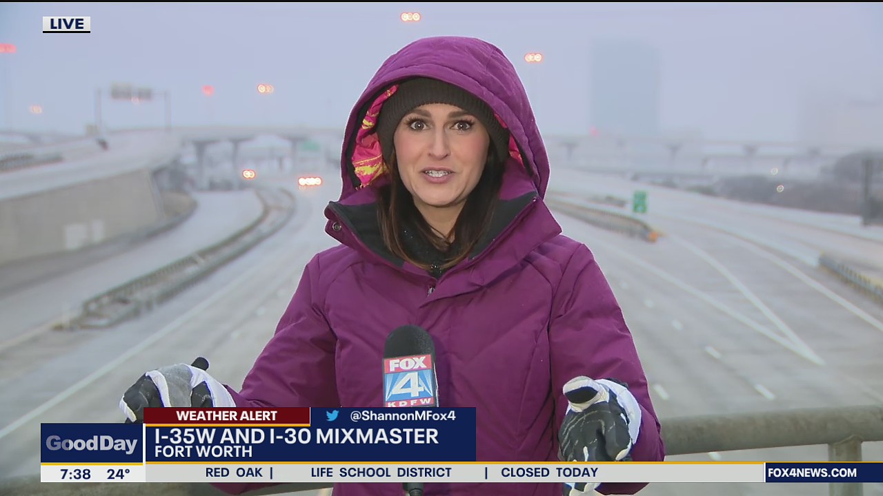 Tarrant County roads hazardous because of ice