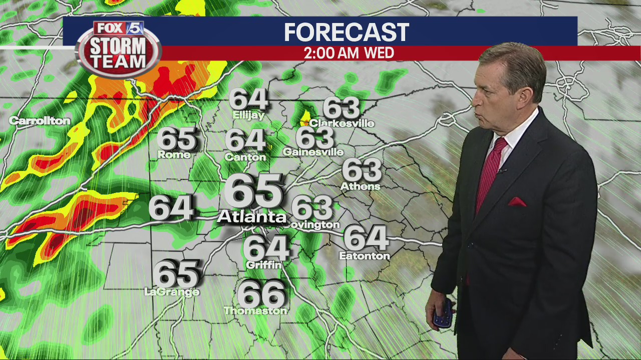 Severe weather outlook: Storms headed for Atlanta area overnight, during morning commute