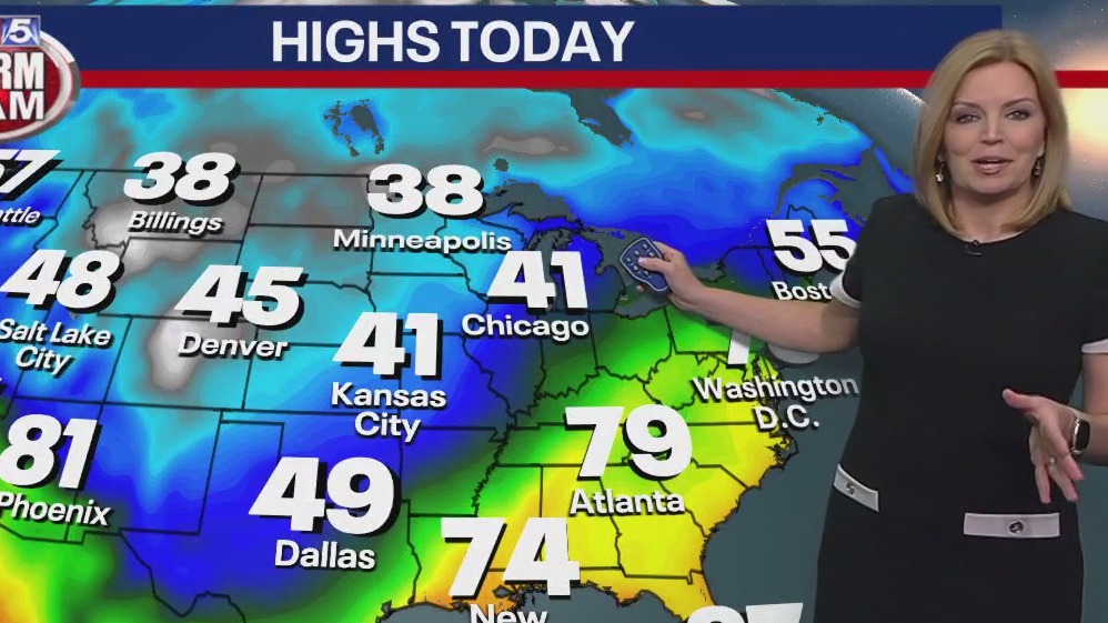 Monday morning weather forecast