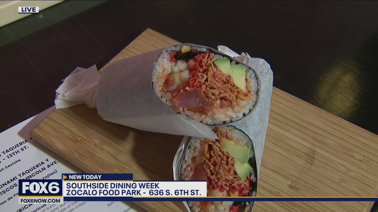 Southside Dining Week Modern Maki specialty menu item hot flamin’ burrito