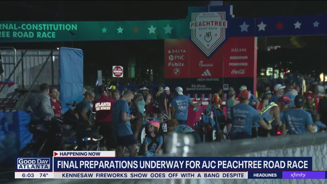 Final Peachtree Road Race preparations