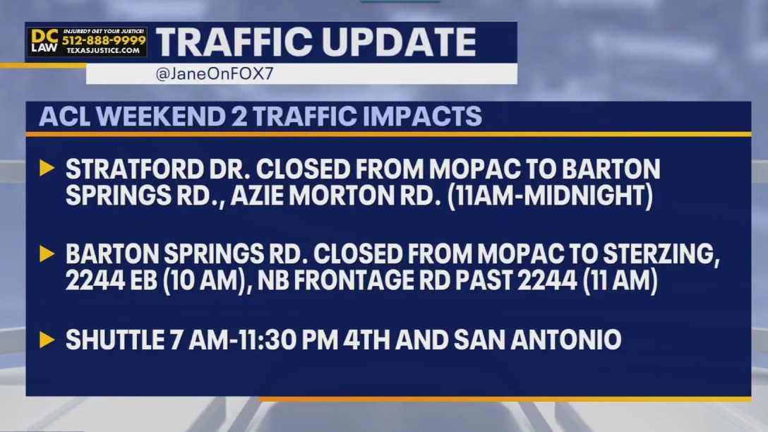 ACL Weekend Two: Traffic Impacts