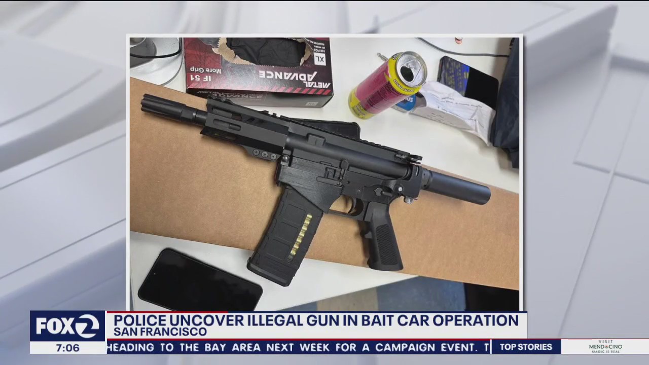SFPD 'bait car' lands two arrests, assault pistol