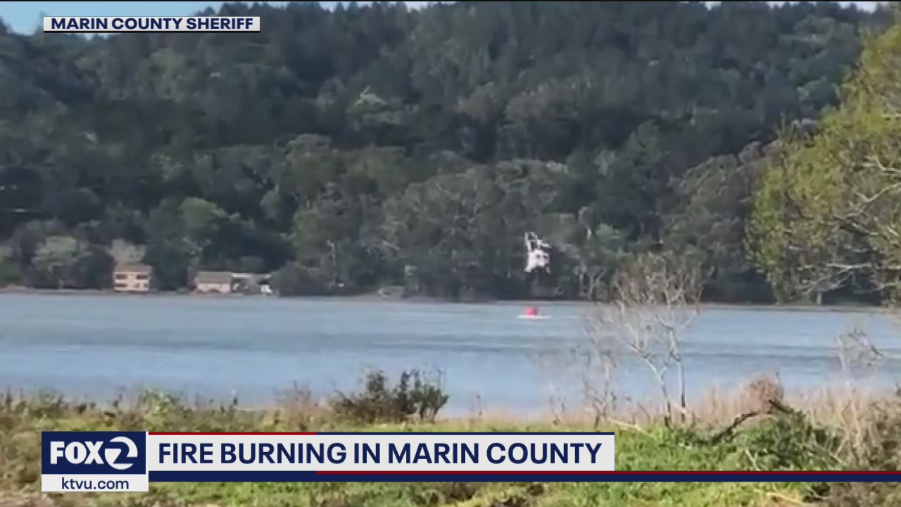 Canyon Fire burning in Marin County