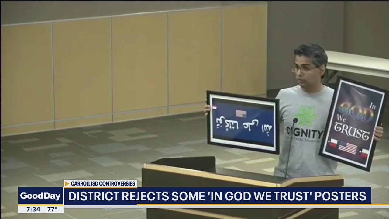 Carroll ISD rejects some 'In God We Trust' posters
