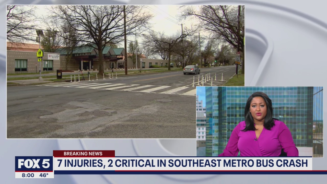 1 dead, 6 injured after DC Metro bus crash