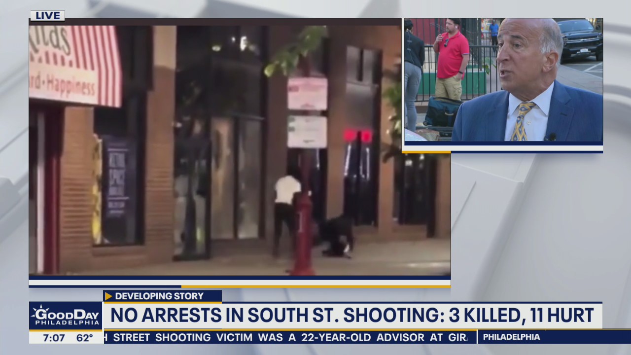 Philadelphia Councilmember Mark Squilla reacts to South Street shooting