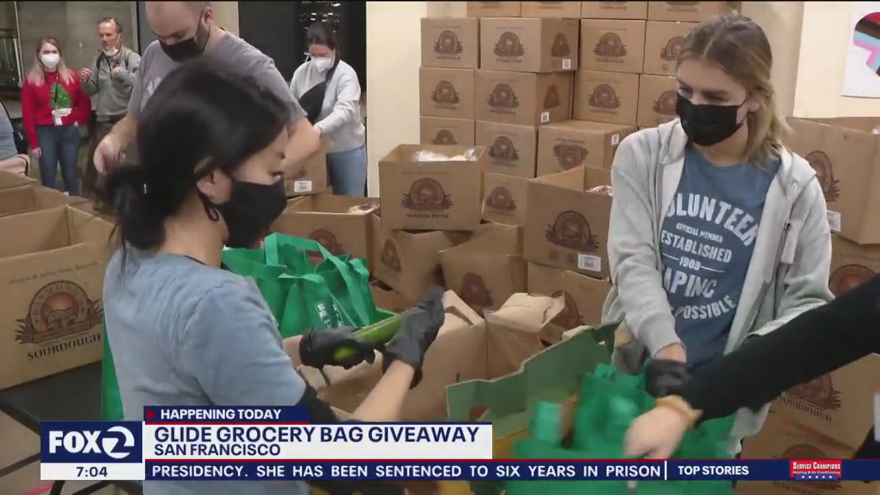 San Francisco's Glide Foundation gives holiday groceries to those in need