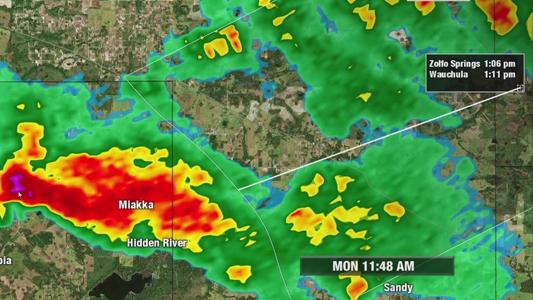 Tornado warning: Miakka, Hidden River, Sarasota County