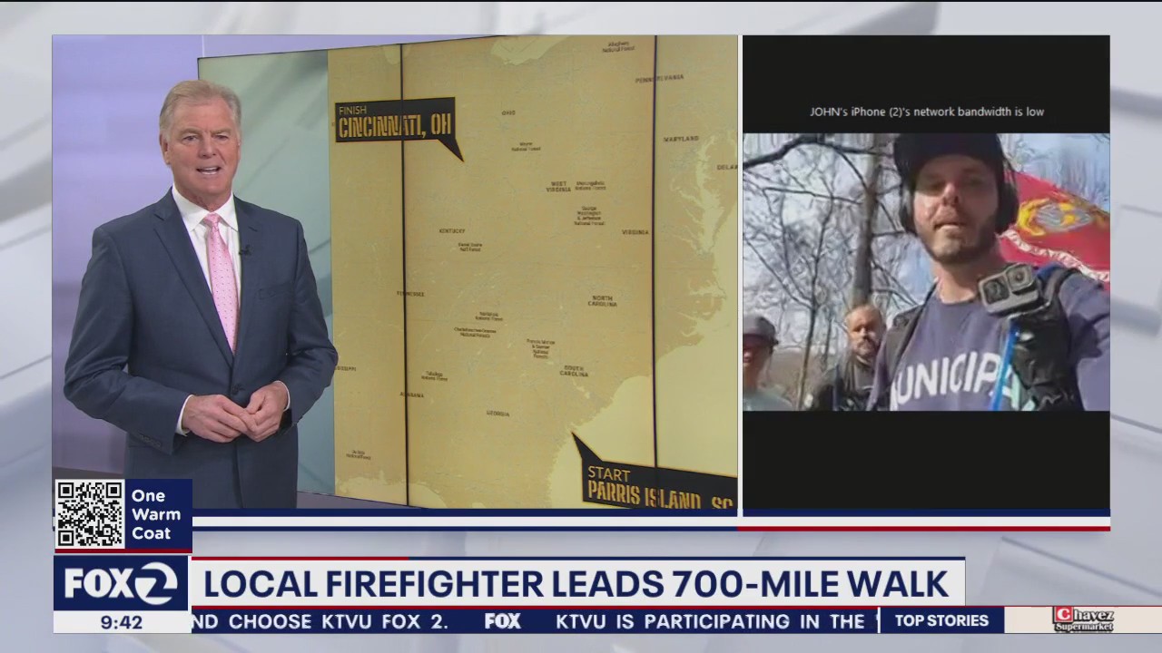 Local firefighter, John Preston, updates us on his 704-mile journey
