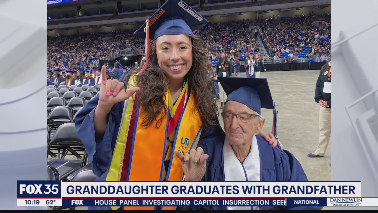 FOX 35 talks to woman graduates college with her 88-year-old grandfather