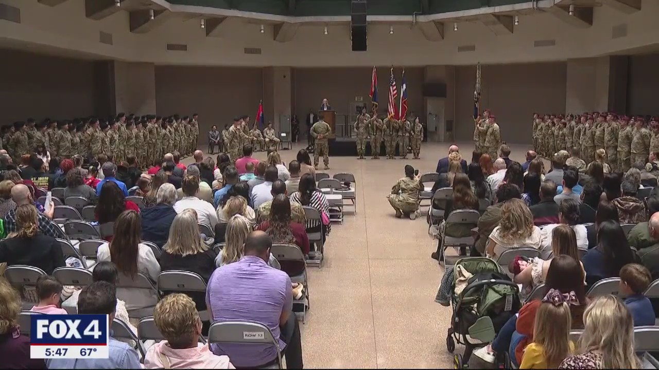 Send off held in Fort Worth for Texas Army National Guard members heading to Europe