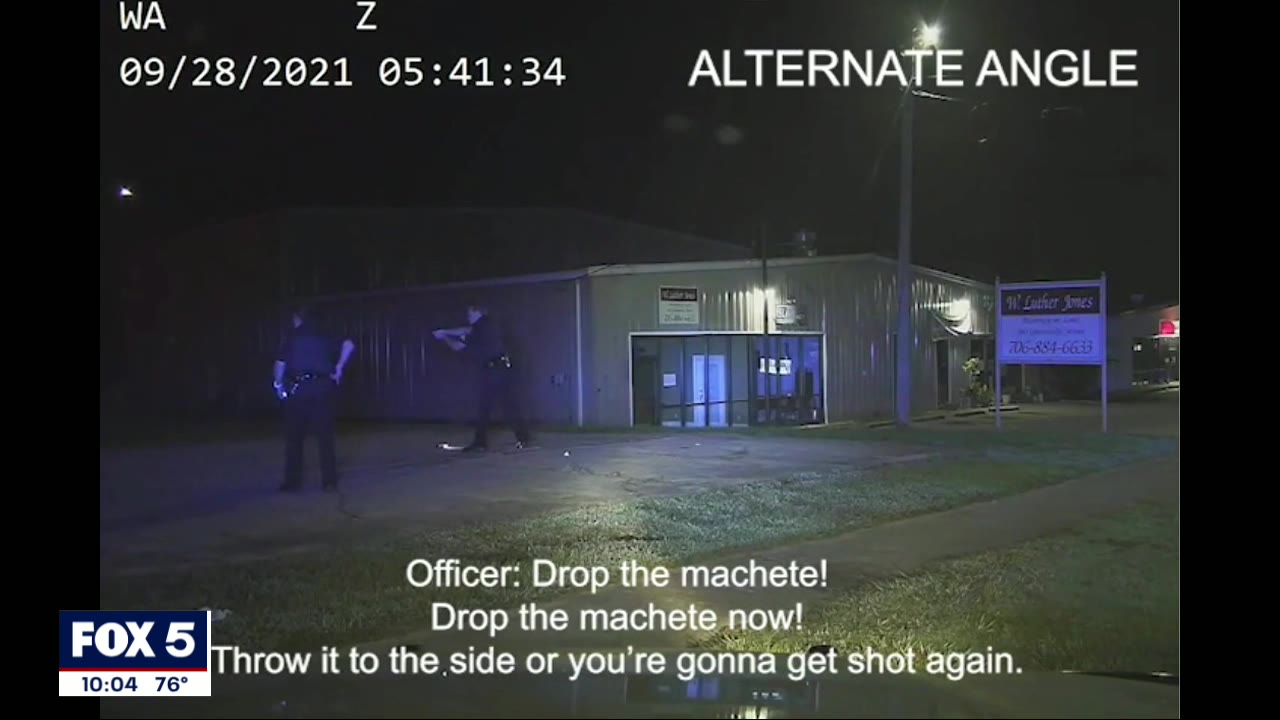 LaGrange police release body cam video of shooting involving man carrying machete