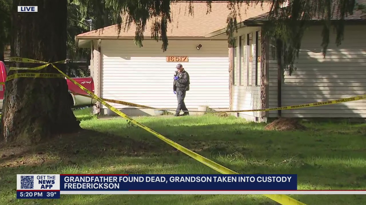 Grandfather found dead in Pierce County home, grandson taken into custody