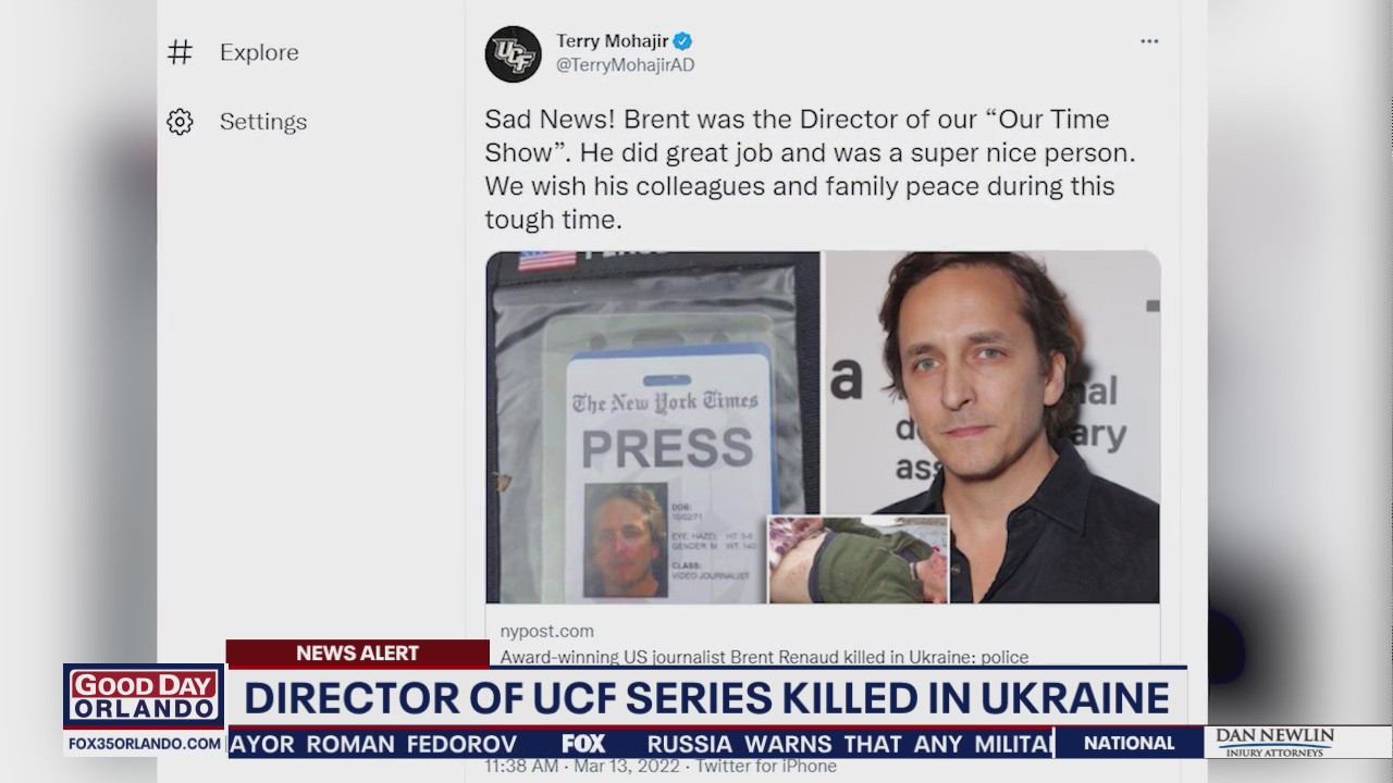 US journalist, director of UCF series killed in Ukraine