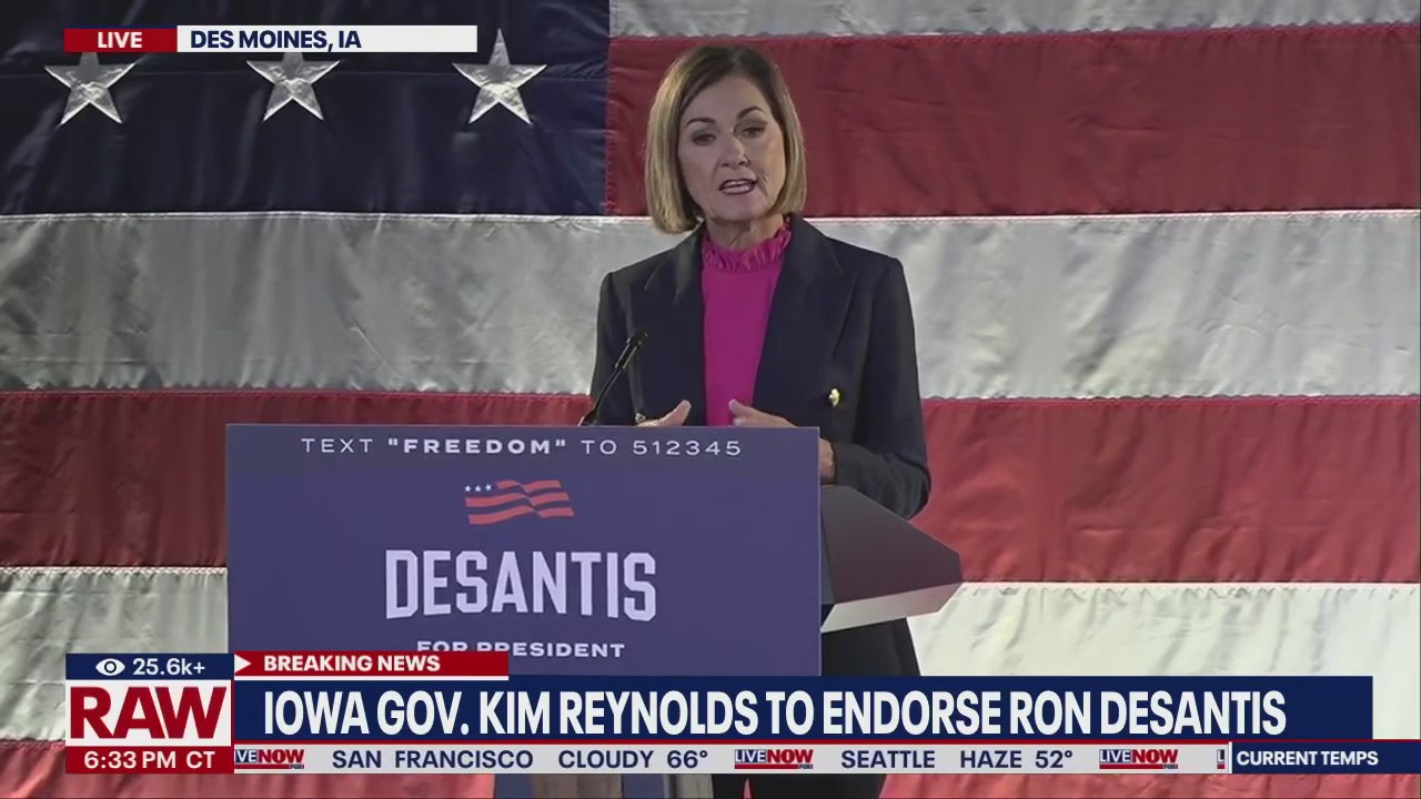 Iowa governor endorses Ron DeSantis for president