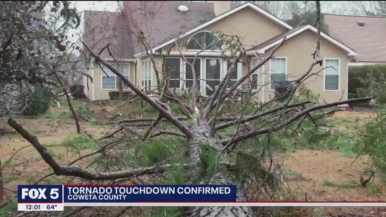Tornado touchdown confirmed in Coweta County, flooding in Cherokee County