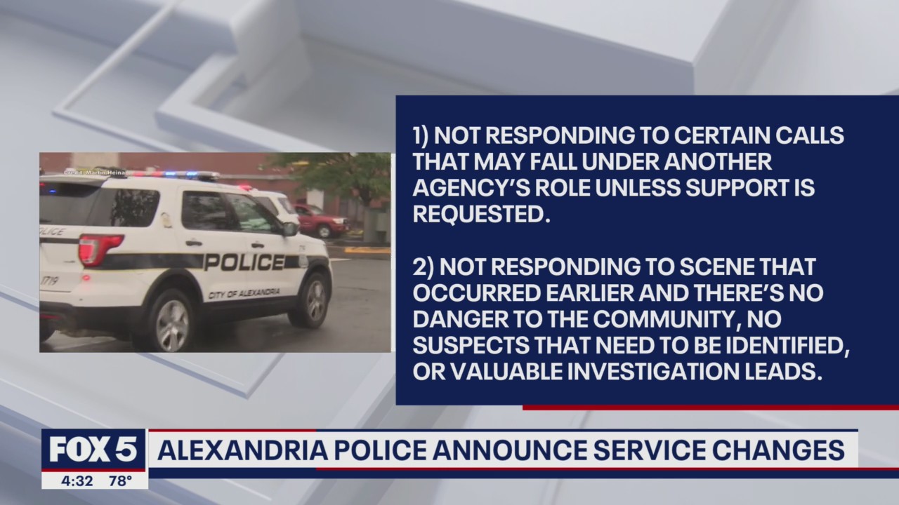 Alexandria police announce service changes