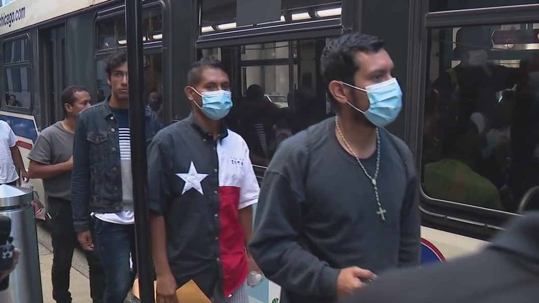 More buses carrying migrants from Texas arrived in Chicago Friday