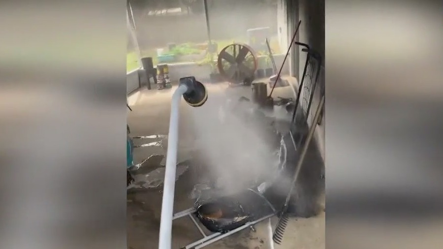 Florida man stops to put out fire at neighbor's house during lunch break