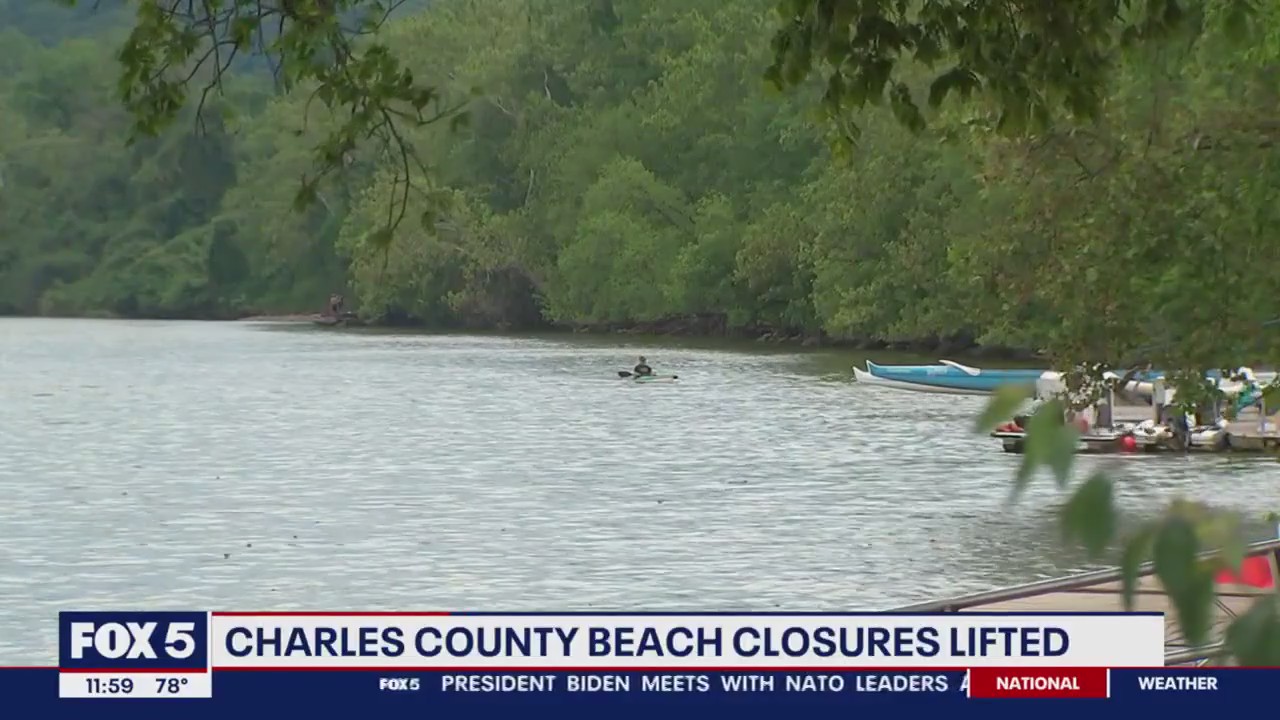 Charles County beach closures lifted
