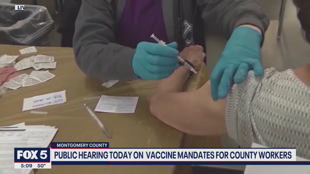 Montgomery County hearing on proposal that would require all employees be COVID-19 vaccinated