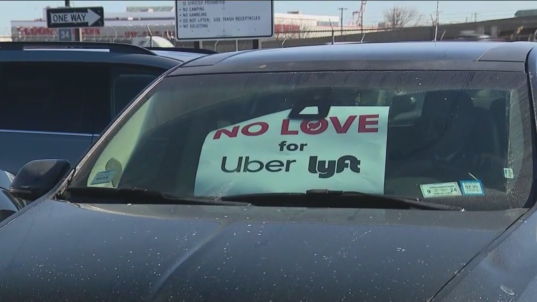NJ rideshare drivers walk off the job