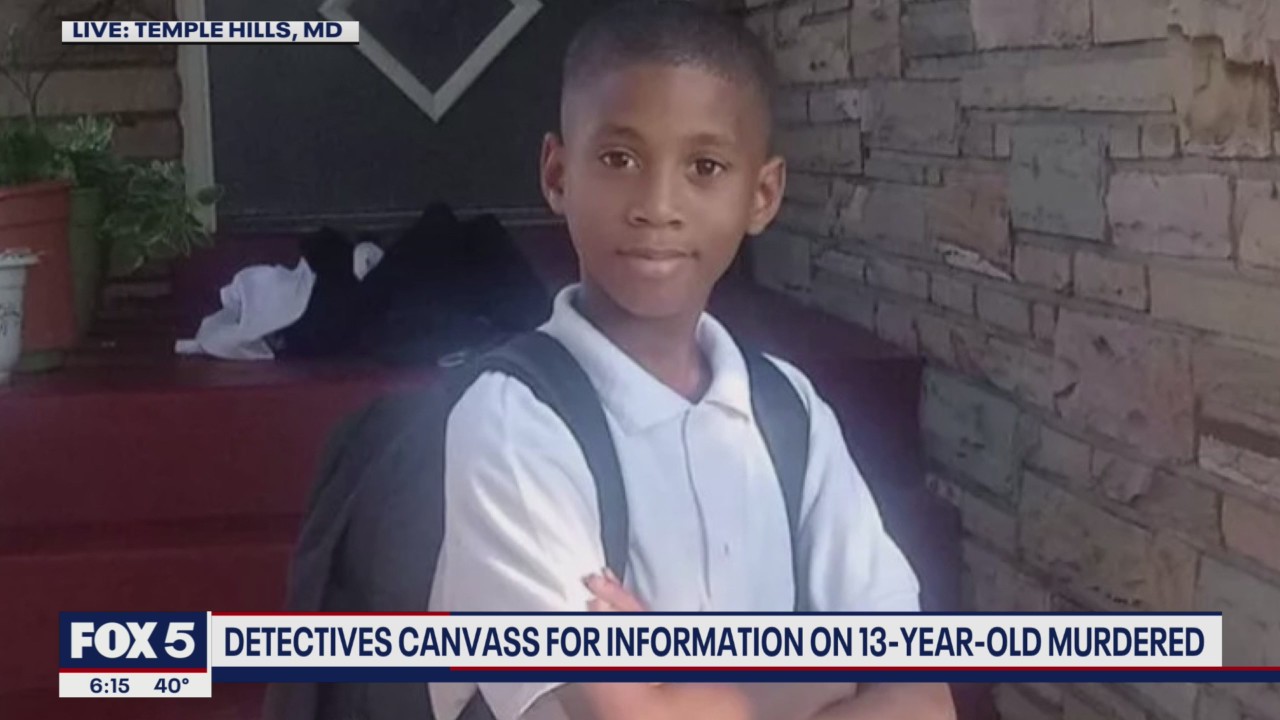 Detectives canvass for information in homicide of Prince George's County 13-year-old