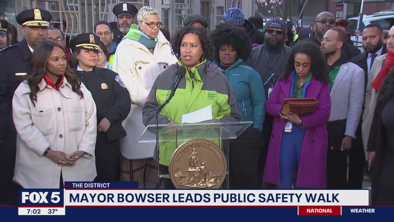 DC Mayor Bowser leads public safety walk
