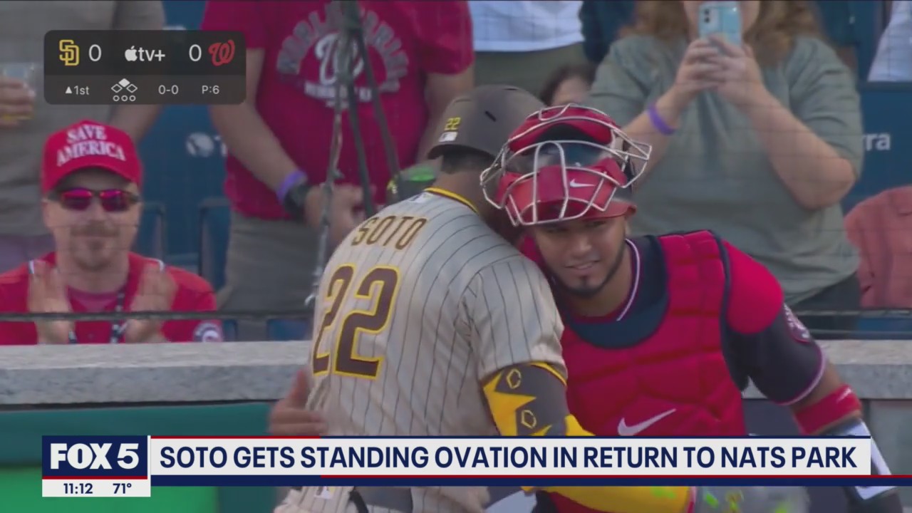 Juan Soto receives standing ovation in return to Nationals Park