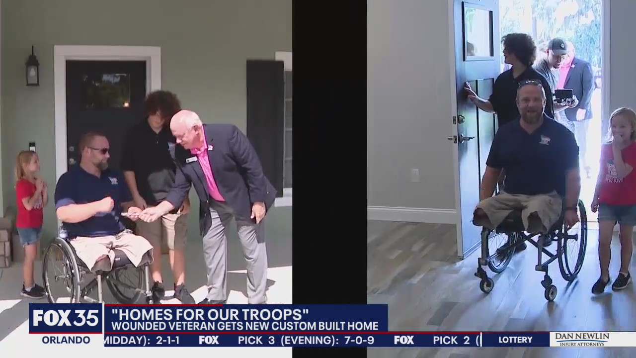 Wounded veteran gets new custom built home in Orlando