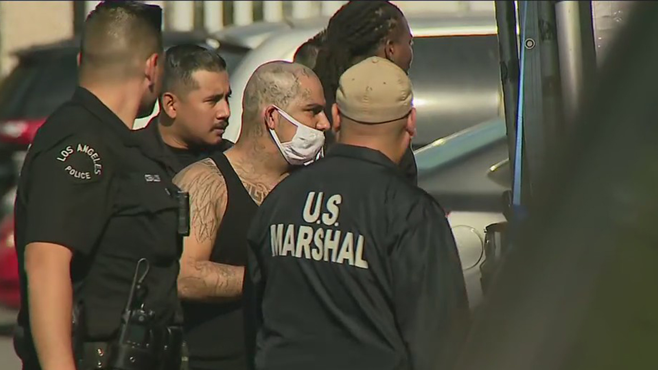 Gang arrests in downtown LA