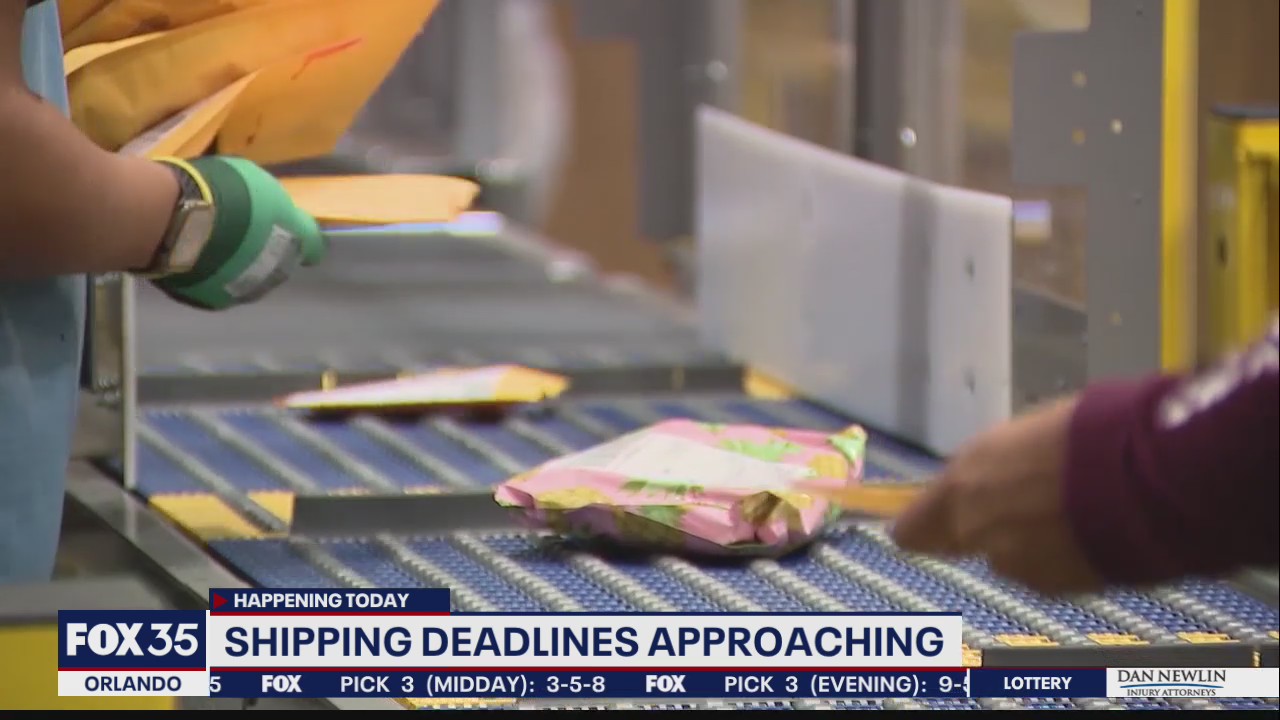 Holiday shipping deadlines approaching