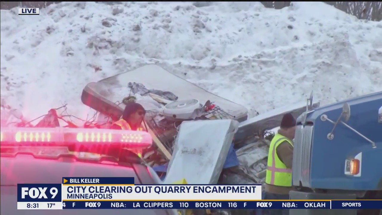The City of Minneapolis clearing encampment near the Quarry