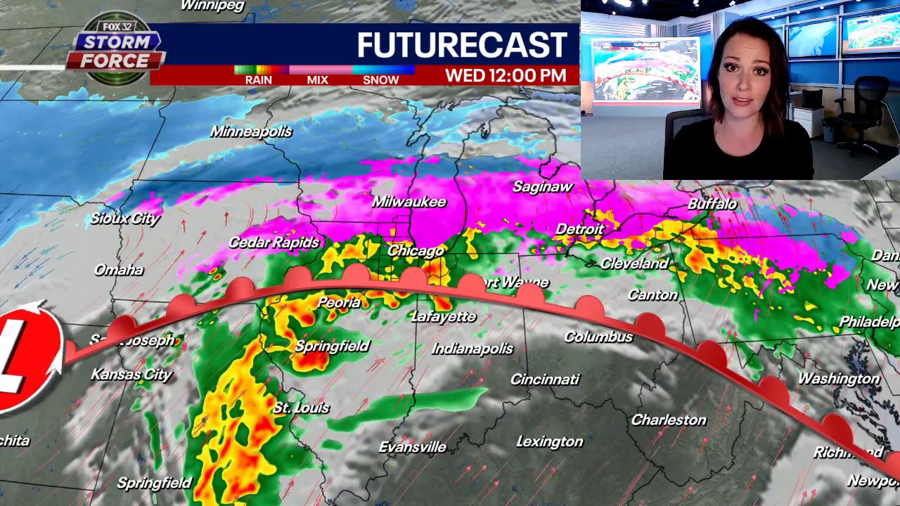 Ice, heavy rain, and wind to hit Chicago on Wednesday