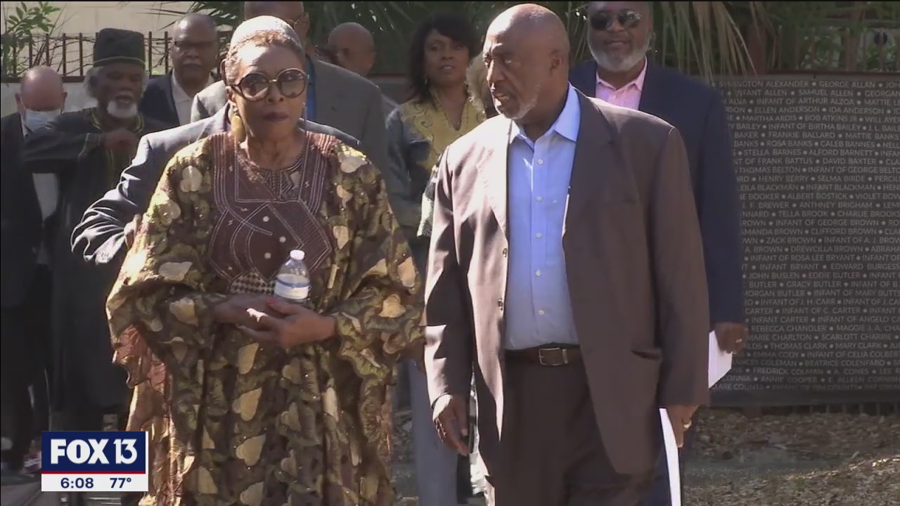 Memorial held for woman buried in long-lost cemetery