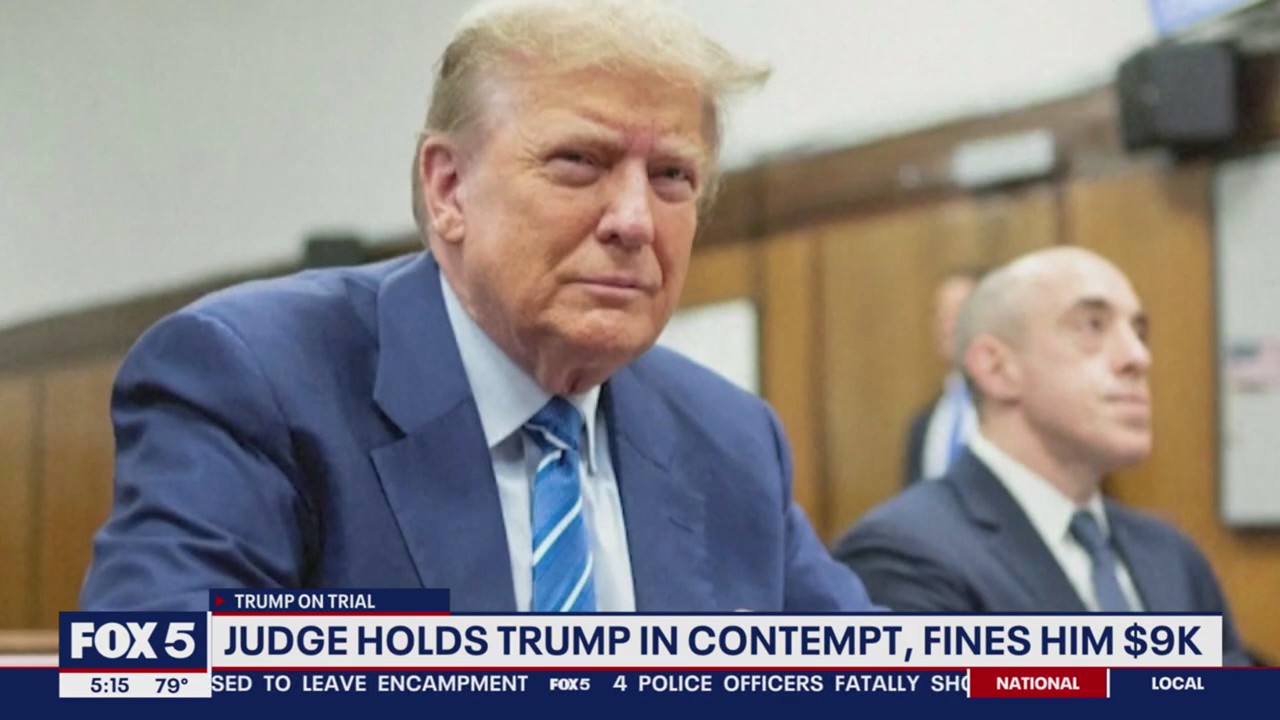 Trump fined $9K after judge holds him in contempt