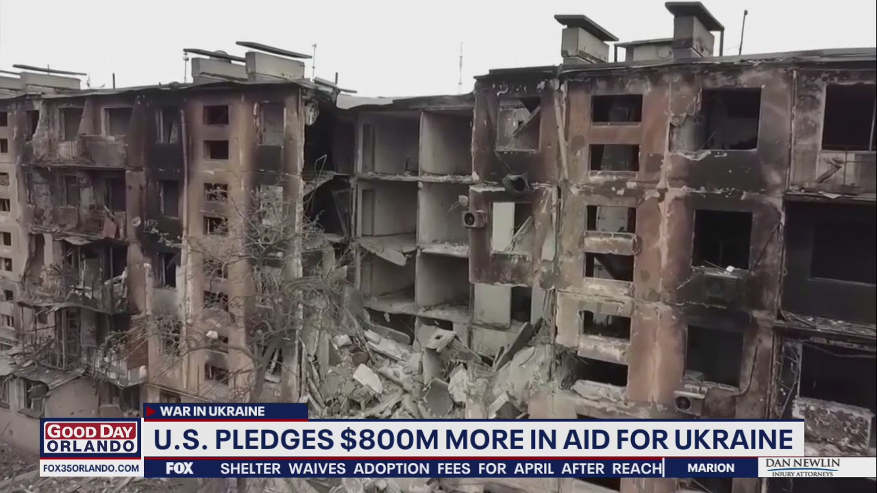 U.S. pledges $800 million more in aid for Ukraine