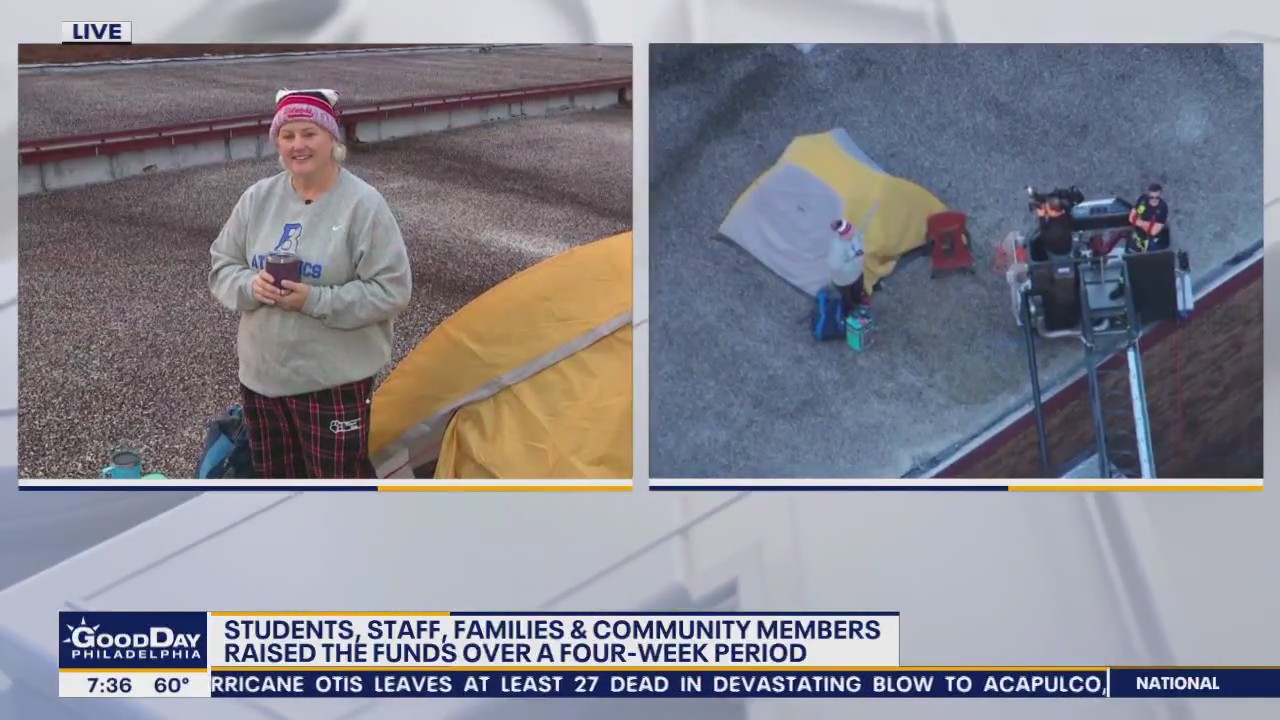 Principal's successful night on roof of school in Bucks County