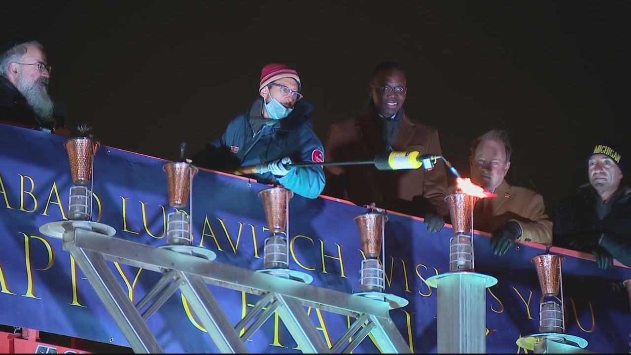 11th Menorah in the D event, freed journalist Danny Fenster was an honoree lamplighter