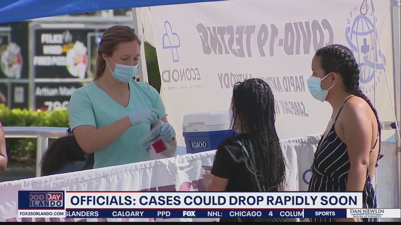 Officials: COVID cases could drop rapidly soon