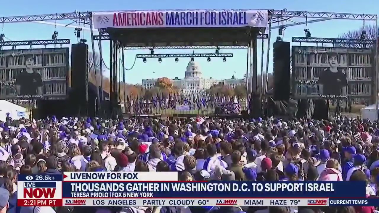 Tens of thousands attend pro-Israel rally in D.C.