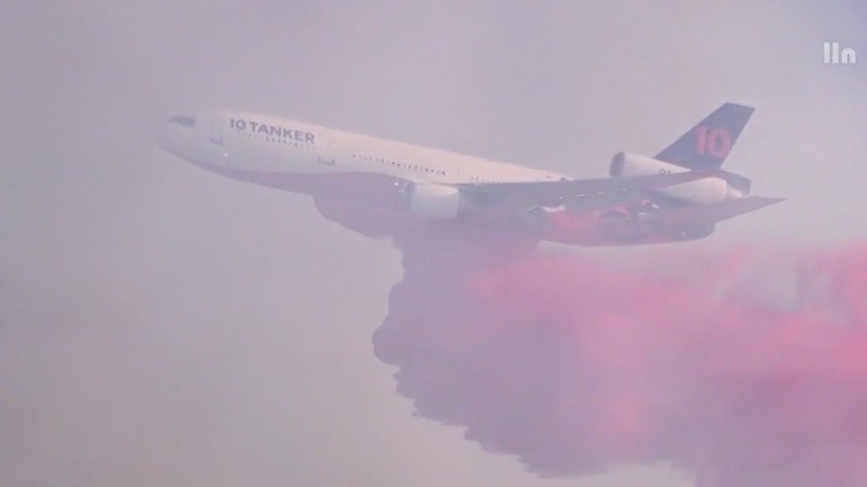 DC-10 air tankers helping crews battle wildfires